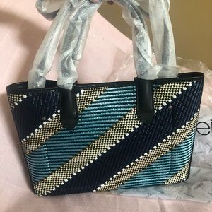 NWT Calvin Klein Jacky Tote- multicolor stitch